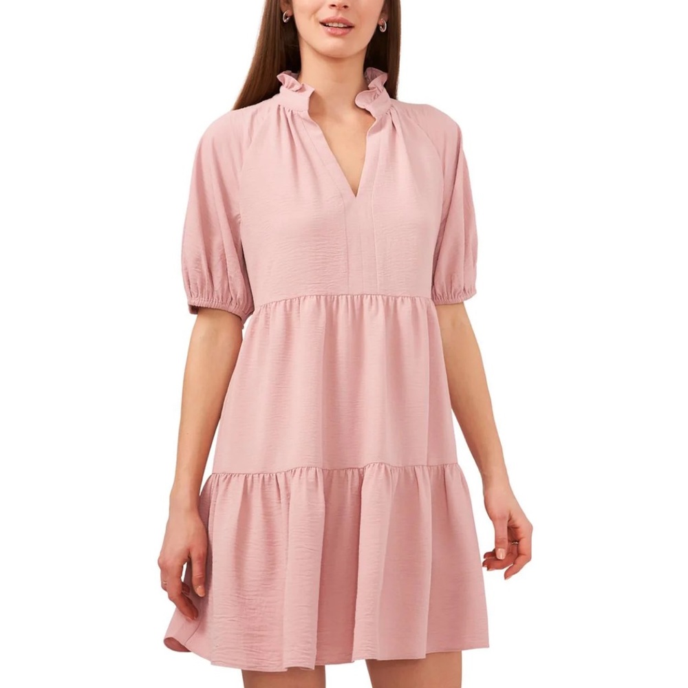 MSK Puffed Sleeve Mini Dress